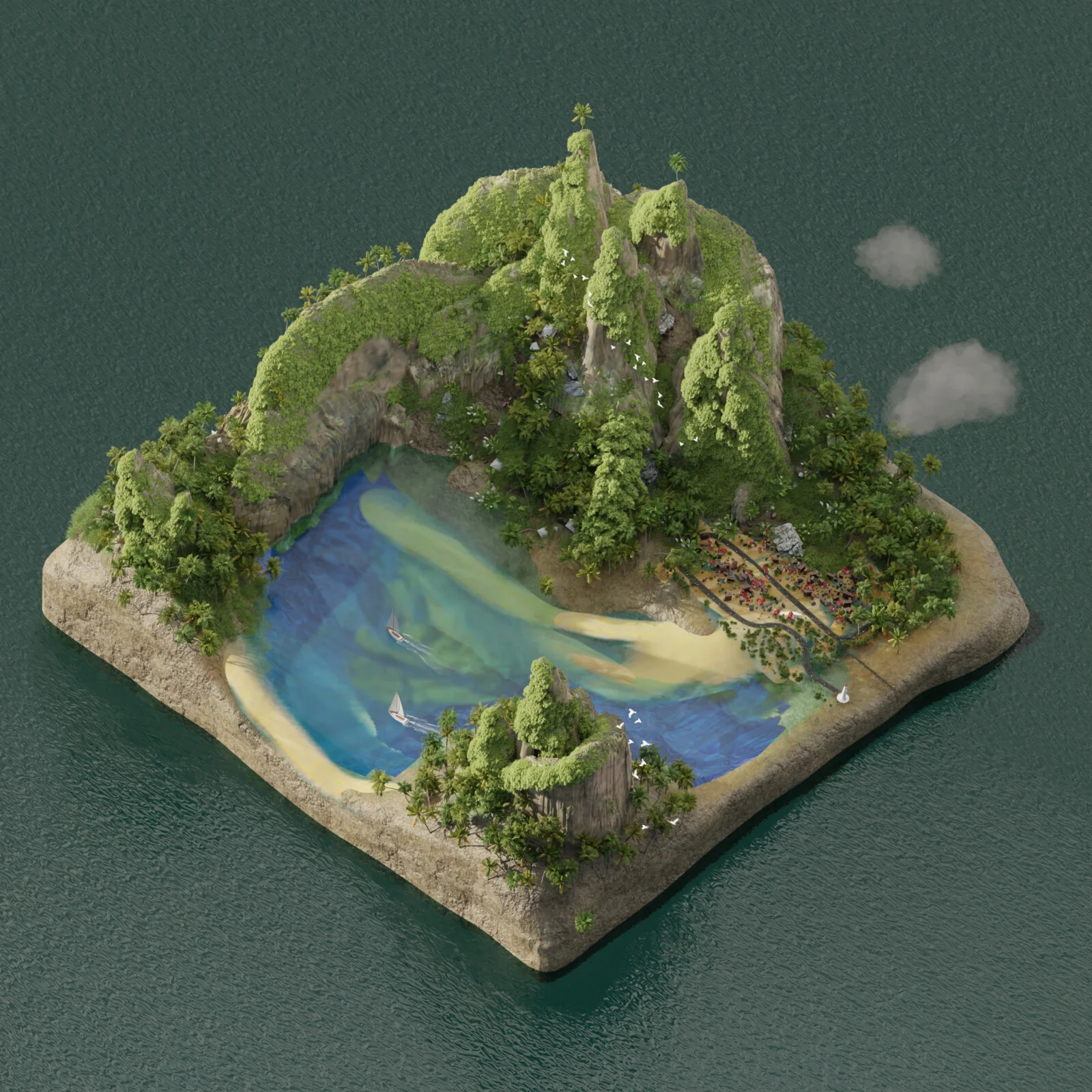 Blender3D - Orthographic Cam 1